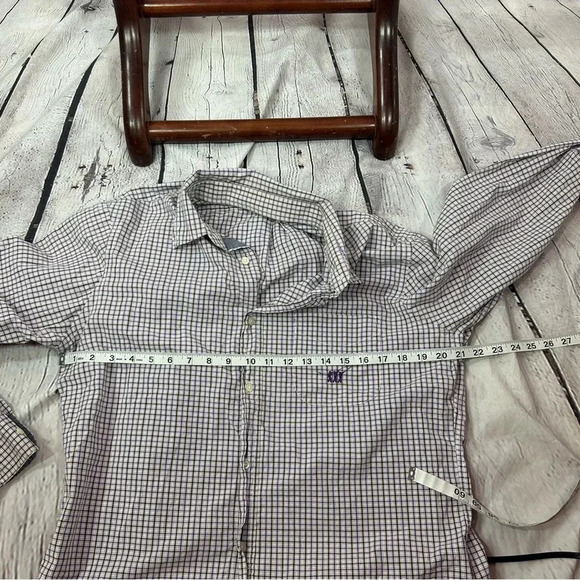 Henry Cotton's plaid Button Down shirt size EU 41 neck 16 large - Picture 2 of 7